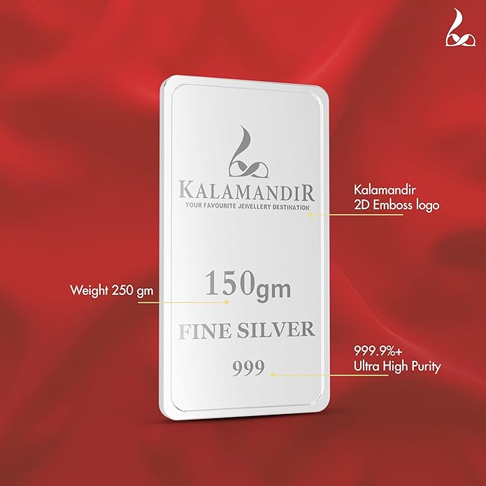 999 Purity Silver Bar Laxmi | Sealed for Safety Gift for Diwali, Wedding, Puja