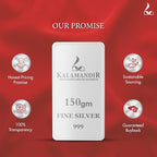 999 Purity Silver Bar Laxmi | Sealed for Safety Gift for Diwali, Wedding, Puja