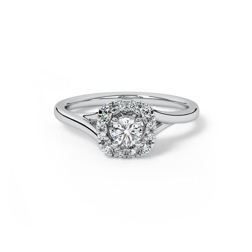 Zuri Platinum Solitaire Ring
