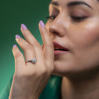 Zuri Platinum Solitaire Ring