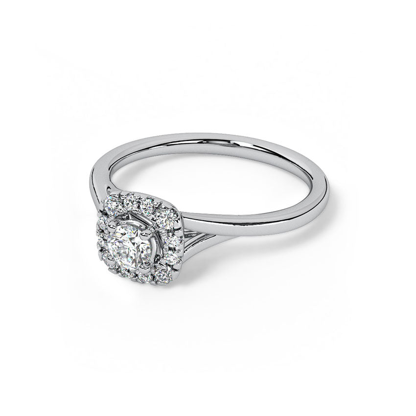 Zuri Platinum Solitaire Ring