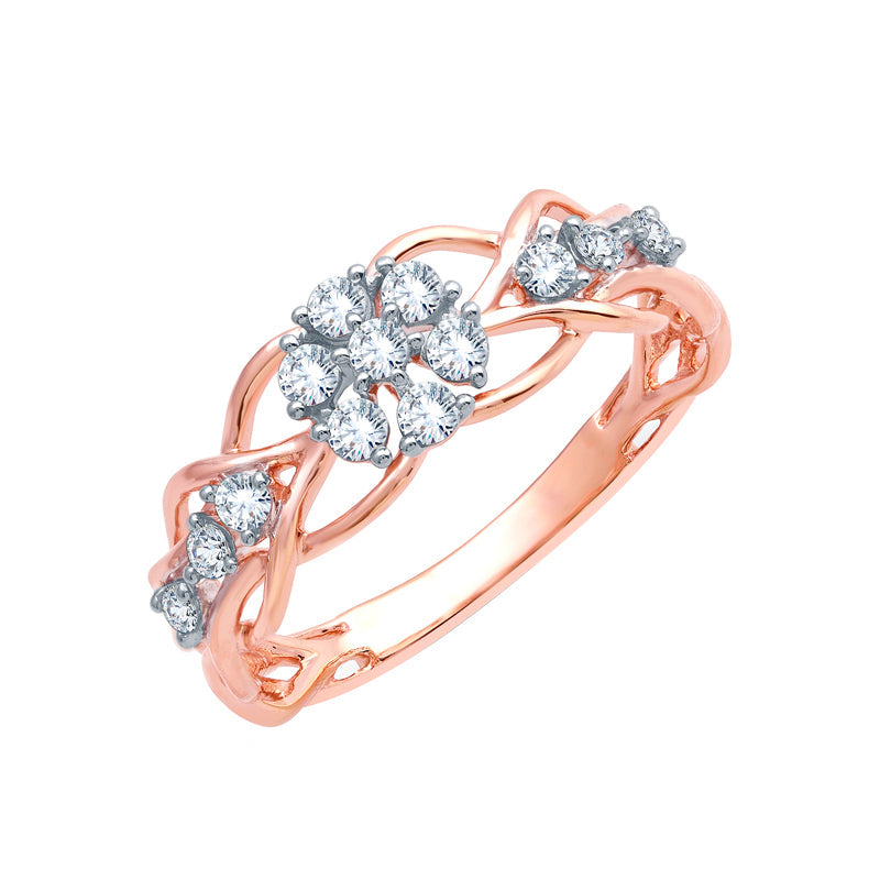 Floral Weave Rose Gold Ring