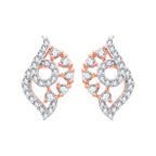 Curved Cluster Diamond Earrings