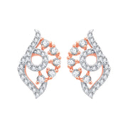 Curved Cluster Diamond Earrings