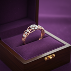 Floral Weave Rose Gold Ring