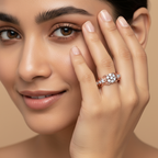 Floral Weave Rose Gold Ring